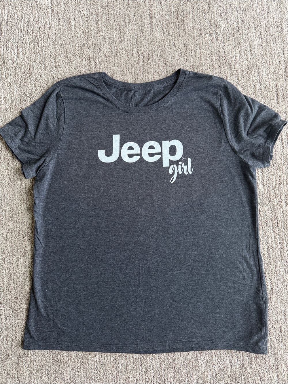 Jeep Girl Charcoal Logo Tee